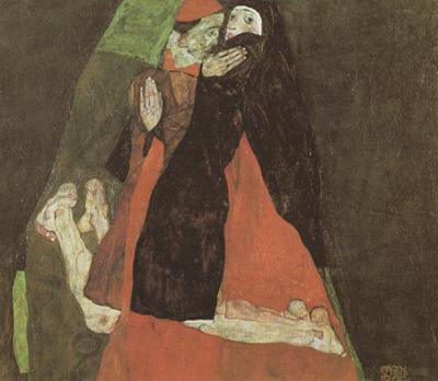 Egon Schiele Cardinal and Nun (mk12) China oil painting art